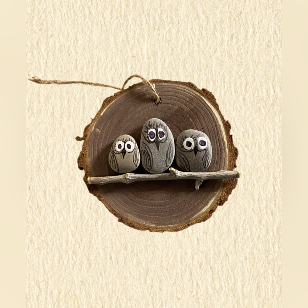 Handmade Pebble Art  Ornament